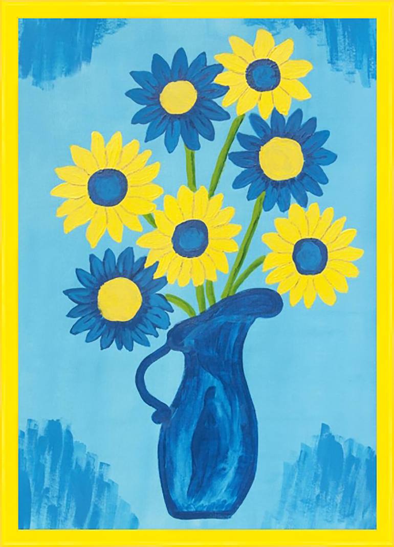 Original Conceptual Floral Painting by Irina Afonskaya