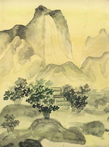China landscape grey thumb