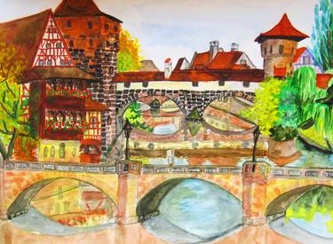 Original Fine Art Cities Paintings by Irina Afonskaya