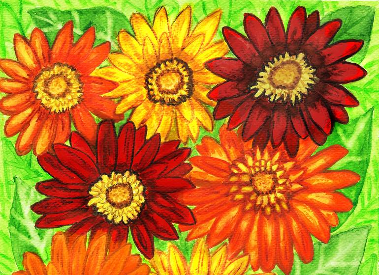 Original Contemporary Floral Painting by Irina Afonskaya