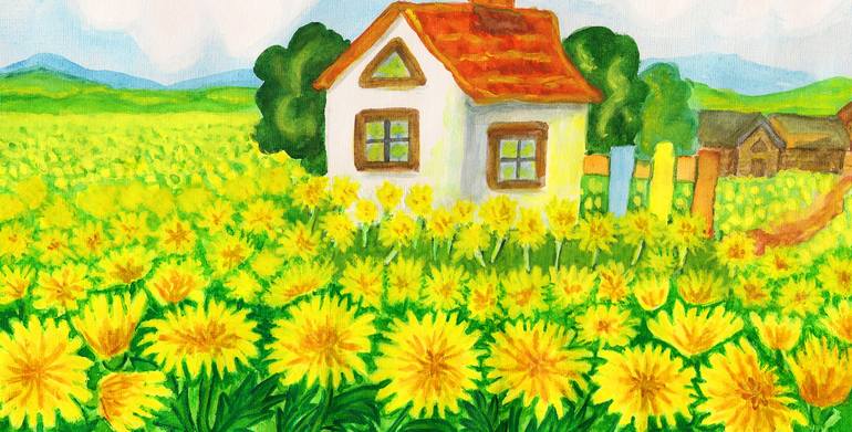Original Home Painting by Irina Afonskaya