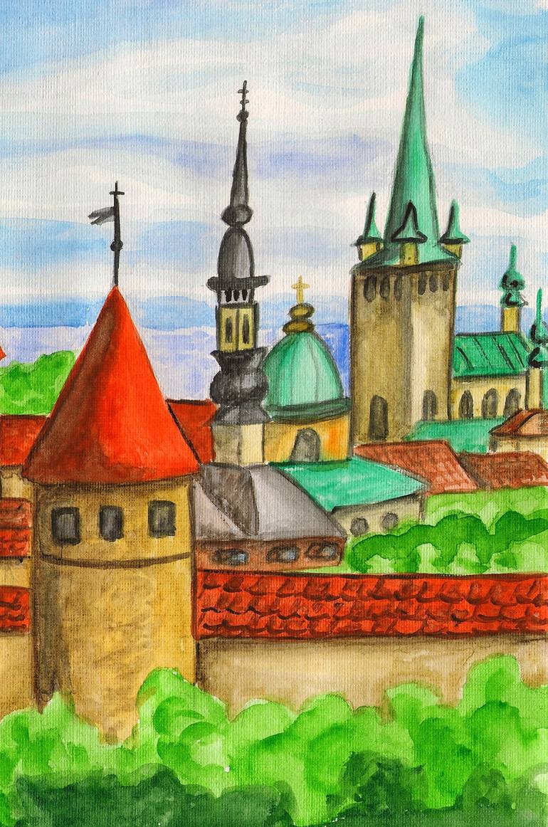 Original Cities Painting by Irina Afonskaya