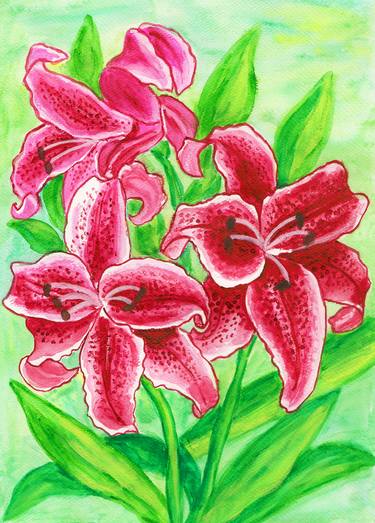Print of Fine Art Floral Paintings by Irina Afonskaya