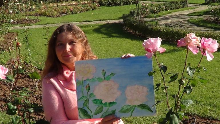 Original Fine Art Floral Painting by Irina Afonskaya