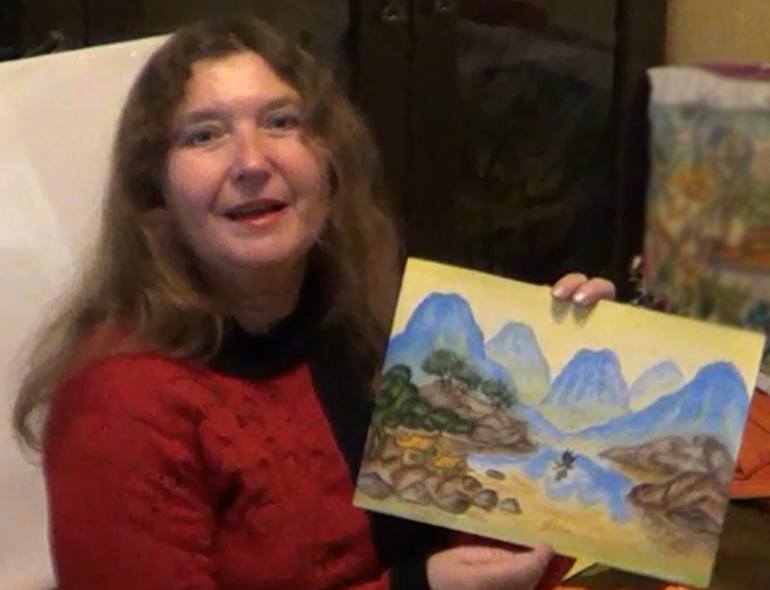 Original Figurative Landscape Painting by Irina Afonskaya