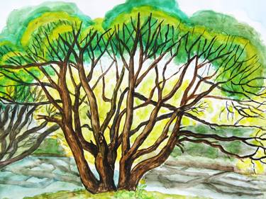 Print of Tree Paintings by Irina Afonskaya