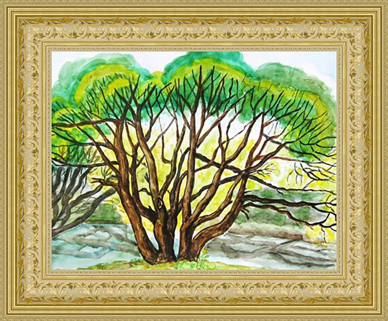 Original Fine Art Tree Painting by Irina Afonskaya