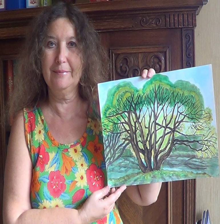 Original Tree Painting by Irina Afonskaya