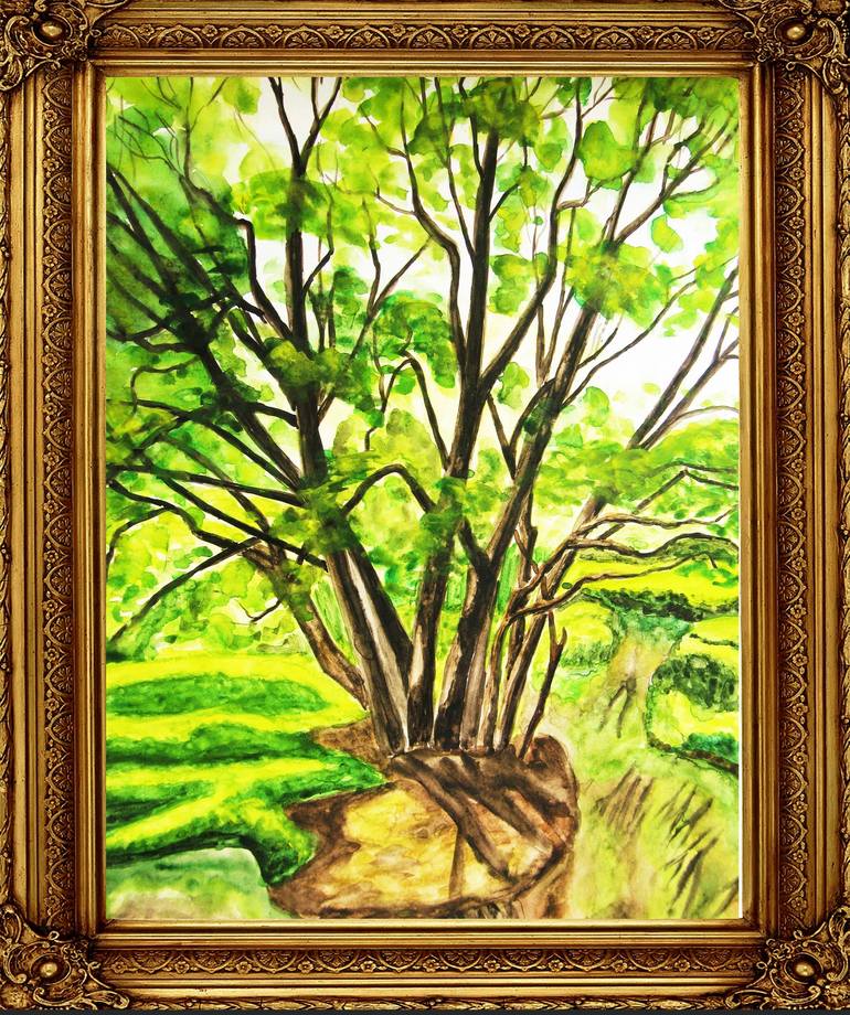 Original Fine Art Tree Painting by Irina Afonskaya