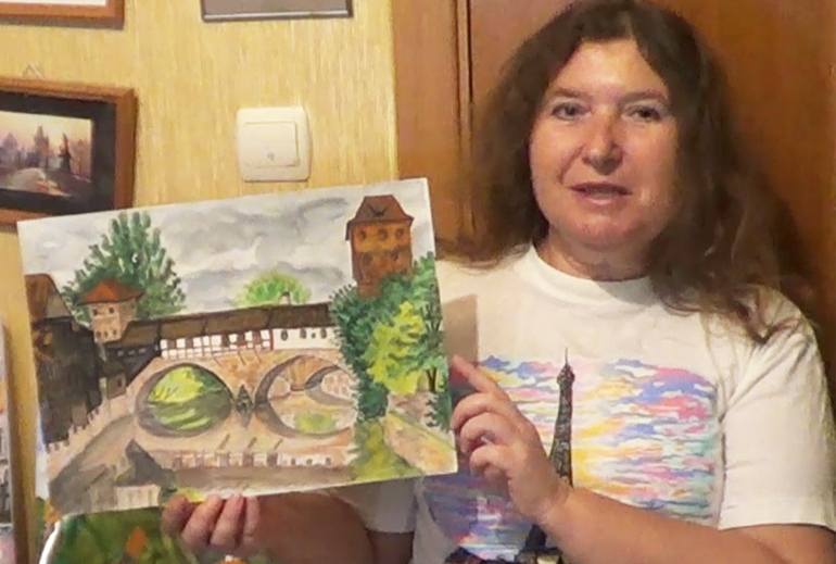 Original Figurative Cities Painting by Irina Afonskaya