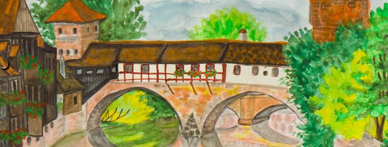 Original Figurative Cities Painting by Irina Afonskaya