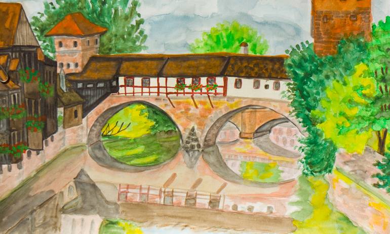 Original Figurative Cities Painting by Irina Afonskaya