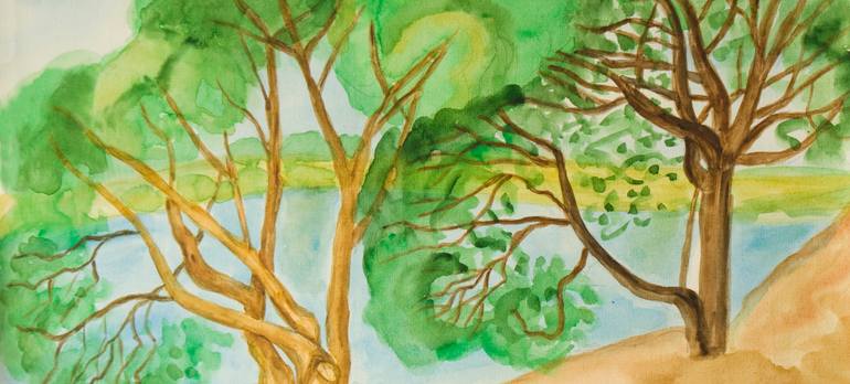 Original Figurative Landscape Painting by Irina Afonskaya