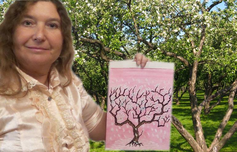 Original Tree Painting by Irina Afonskaya