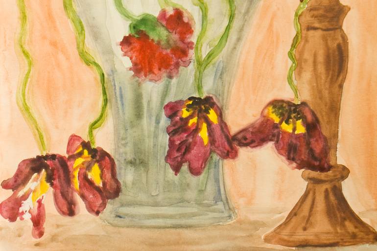 Original Contemporary Floral Painting by Irina Afonskaya