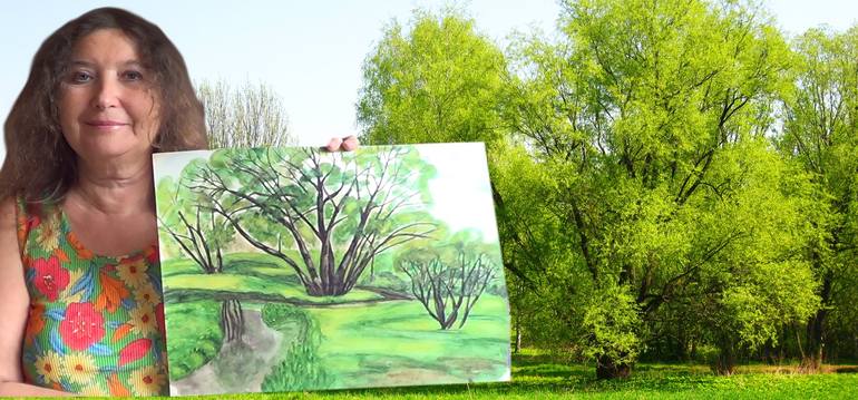 Original Landscape Painting by Irina Afonskaya