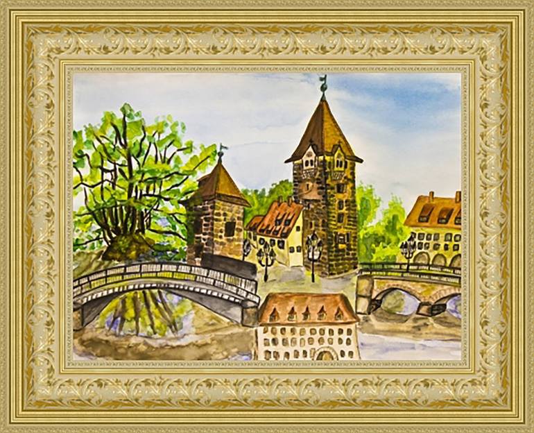 Original Fine Art Cities Painting by Irina Afonskaya