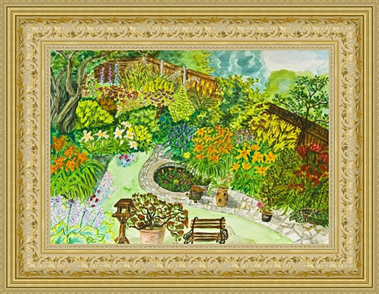 Original Fine Art Garden Painting by Irina Afonskaya