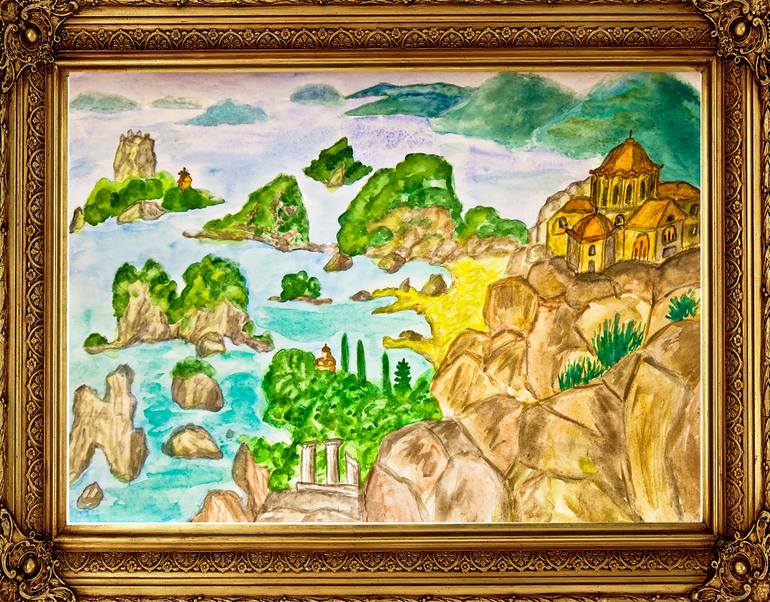 Original Fine Art Travel Painting by Irina Afonskaya