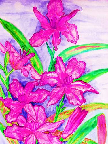 Print of Fine Art Floral Printmaking by Irina Afonskaya