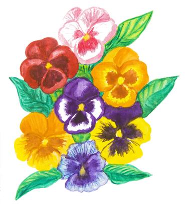 Original Fine Art Floral Printmaking by Irina Afonskaya