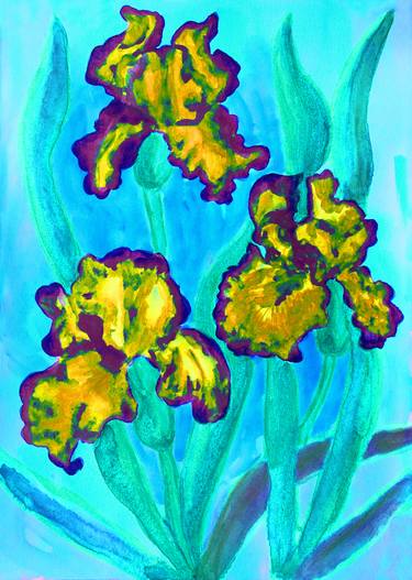 Original Fine Art Floral Printmaking by Irina Afonskaya