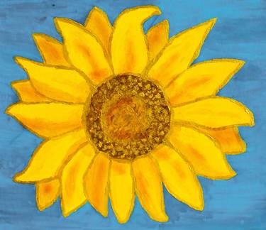 Sunflower on blue thumb