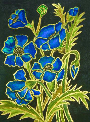 Original Fine Art Floral Printmaking by Irina Afonskaya