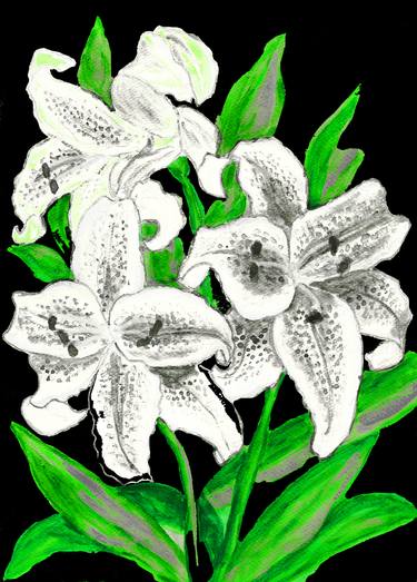 Original Fine Art Floral Printmaking by Irina Afonskaya