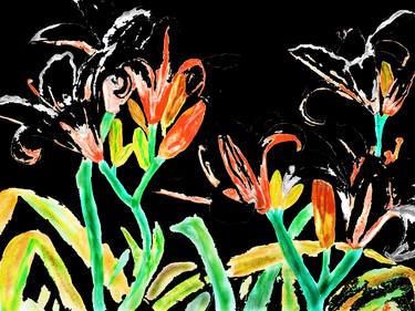 Print of Floral Digital by Irina Afonskaya