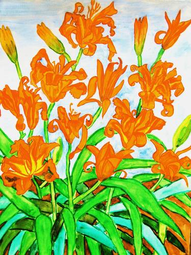 Orange lilies thumb