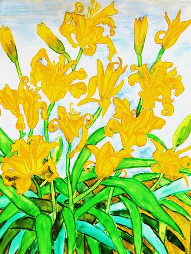 Original Fine Art Floral Printmaking by Irina Afonskaya