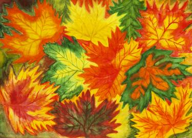 Multicolor maple leaves thumb