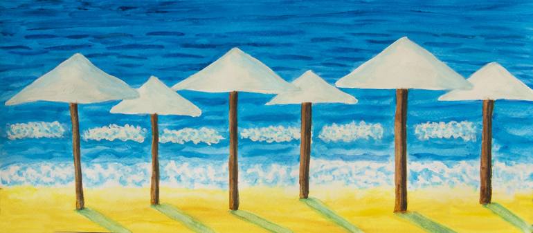 Original Fine Art Beach Painting by Irina Afonskaya