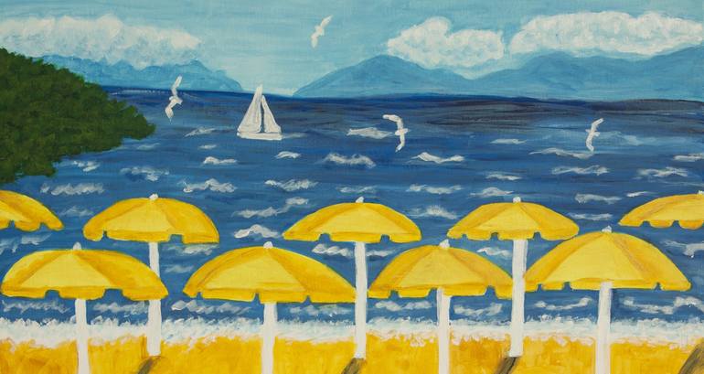 Original Beach Painting by Irina Afonskaya