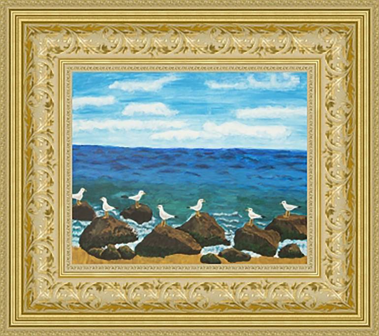 Original Photorealism Seascape Painting by Irina Afonskaya