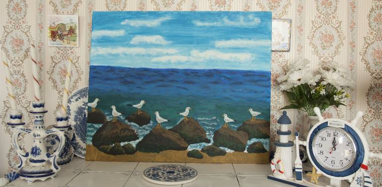 Original Photorealism Seascape Painting by Irina Afonskaya