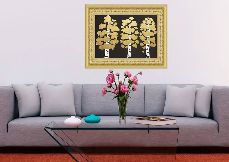 Original Art Deco Landscape Painting by Irina Afonskaya