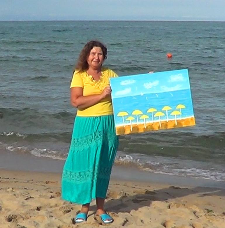 Original Fine Art Beach Painting by Irina Afonskaya