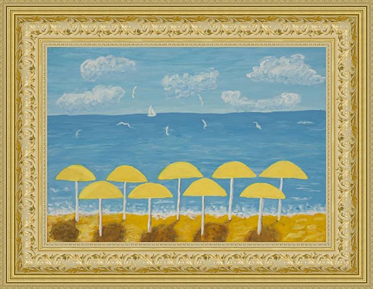 Original Beach Painting by Irina Afonskaya