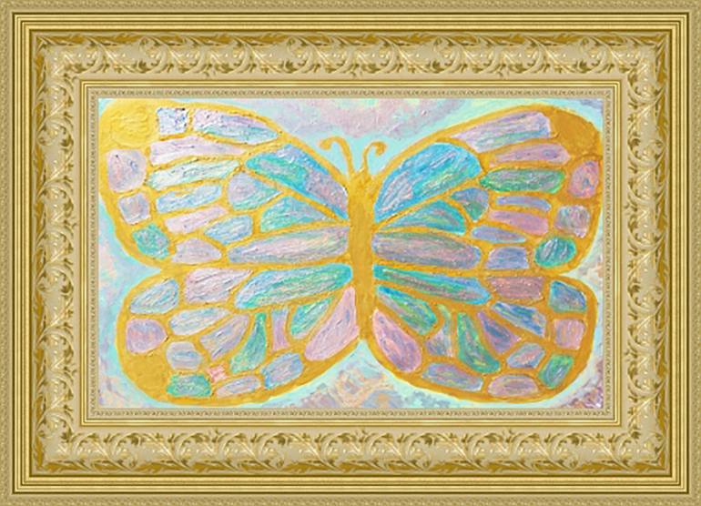 Original Polyphemus Butterfly Painting Contemporary Art, 57% OFF
