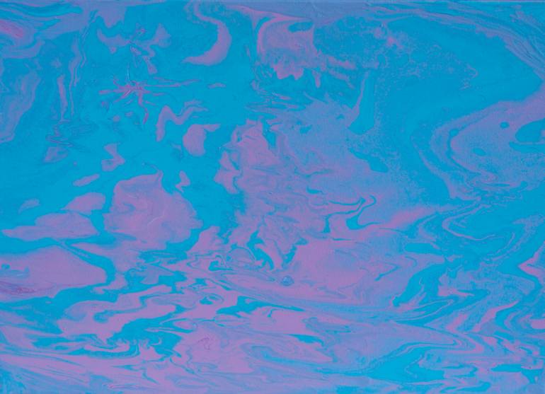 Original Abstract Painting by Irina Afonskaya | Abstract Art on Canvas | Spring 6 in blue and pink colours
