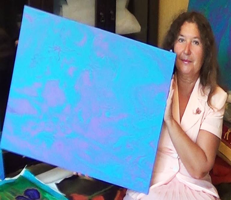 Spring 6 in blue and pink colours Painting by Irina Afonskaya | Saatchi Art