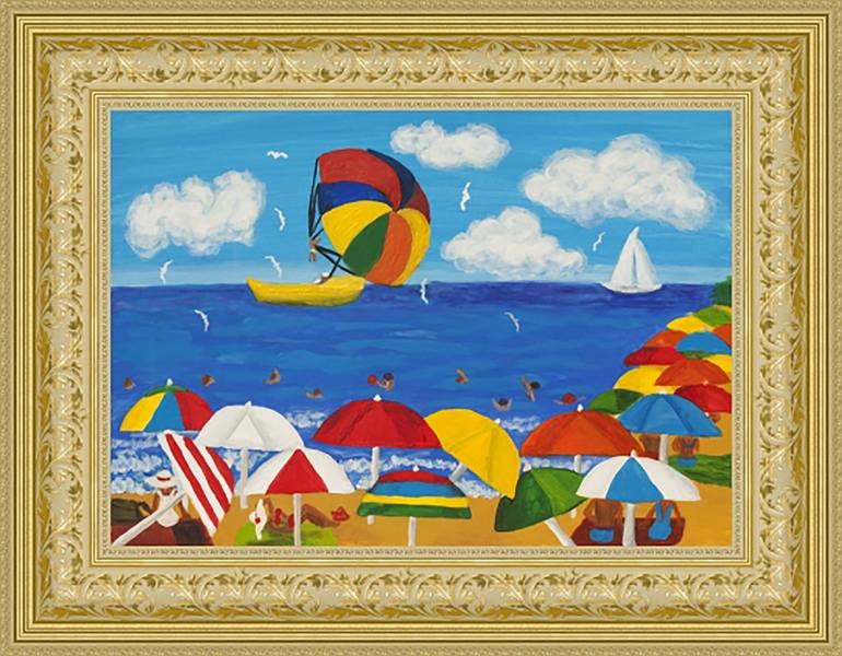 Original Fine Art Beach Painting by Irina Afonskaya