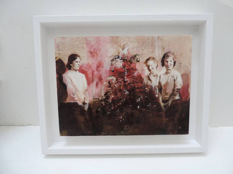 Original Impressionism People Painting by Sheila Chapman