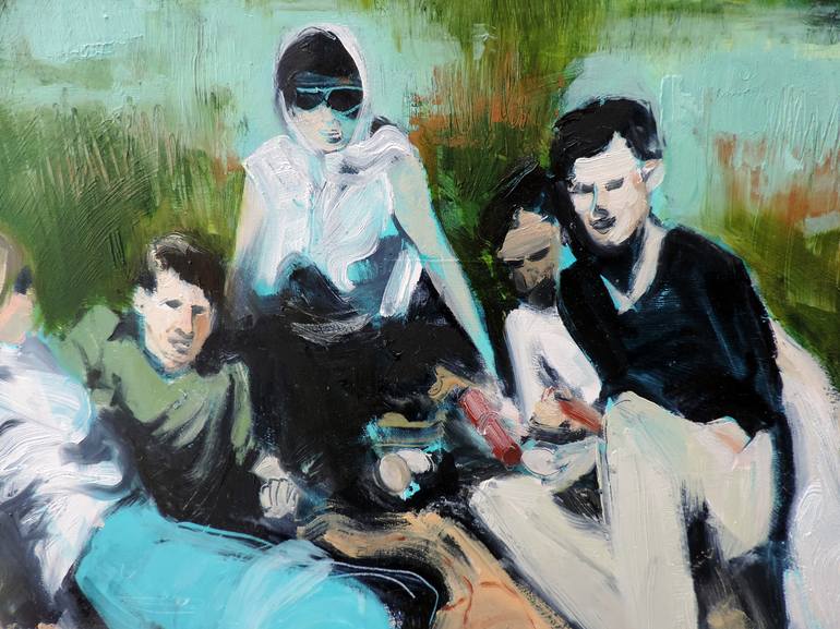 Original People Painting by Sheila Chapman