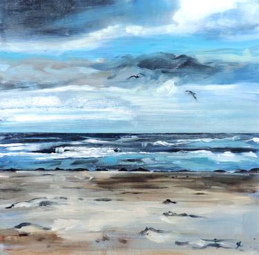 Print of Beach Paintings by Sheila Chapman