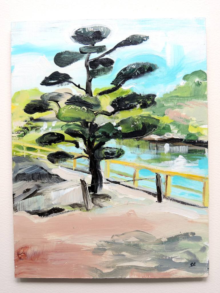 Original Expressionism Tree Painting by Sheila Chapman