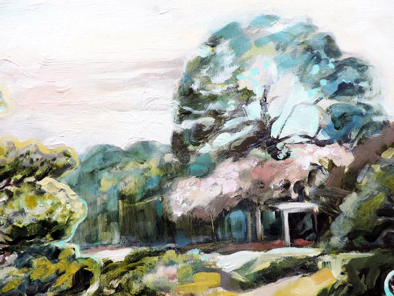 Original Expressionism Garden Painting by Sheila Chapman