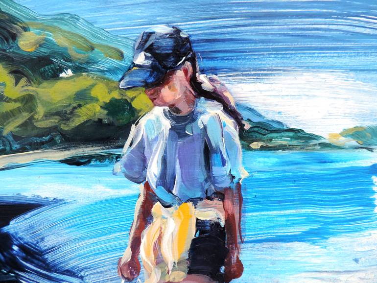 Original Expressionism People Painting by Sheila Chapman